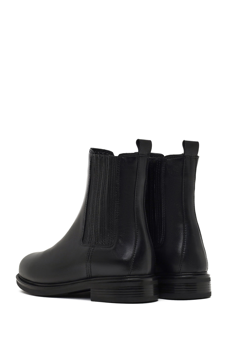 Women's Black Leather Chelsea Boot