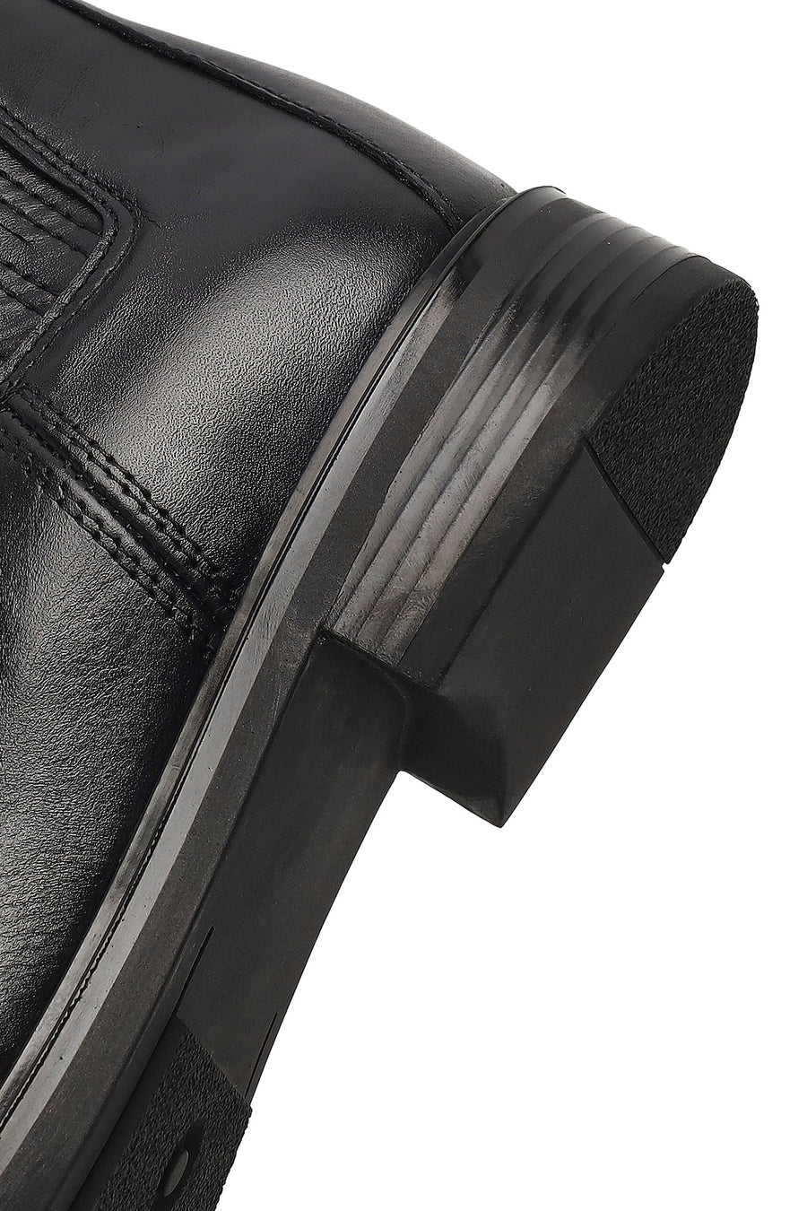 Women's Black Leather Chelsea Boot