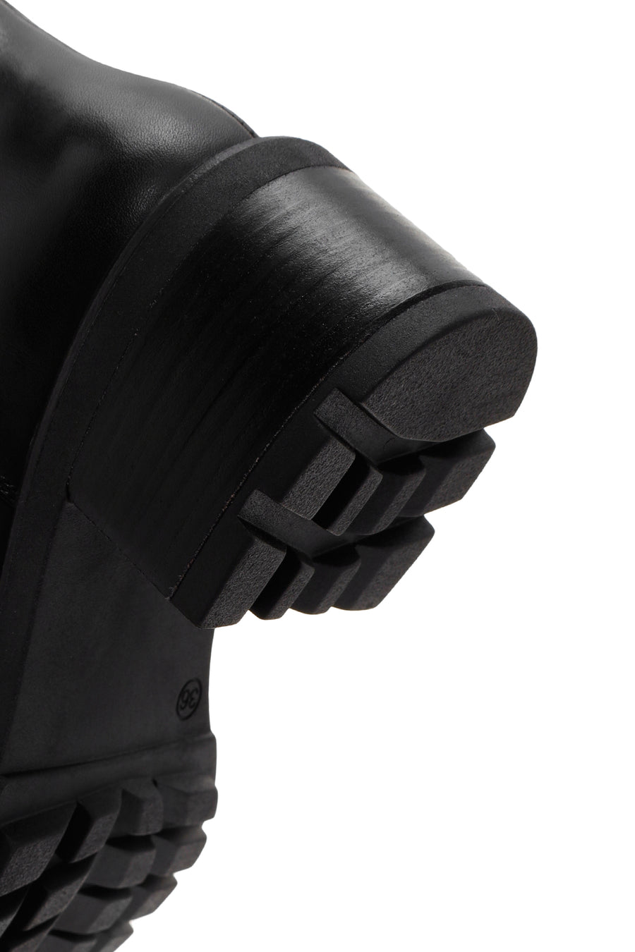 Kadın Siyah Fermuarlı Kısa Topuklu Deri Çizme