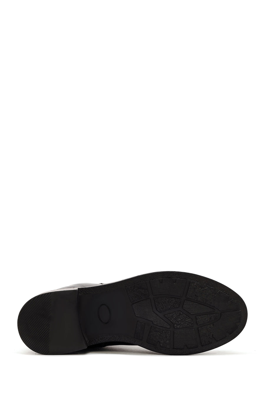 Woman Black Zippered Leather Boat