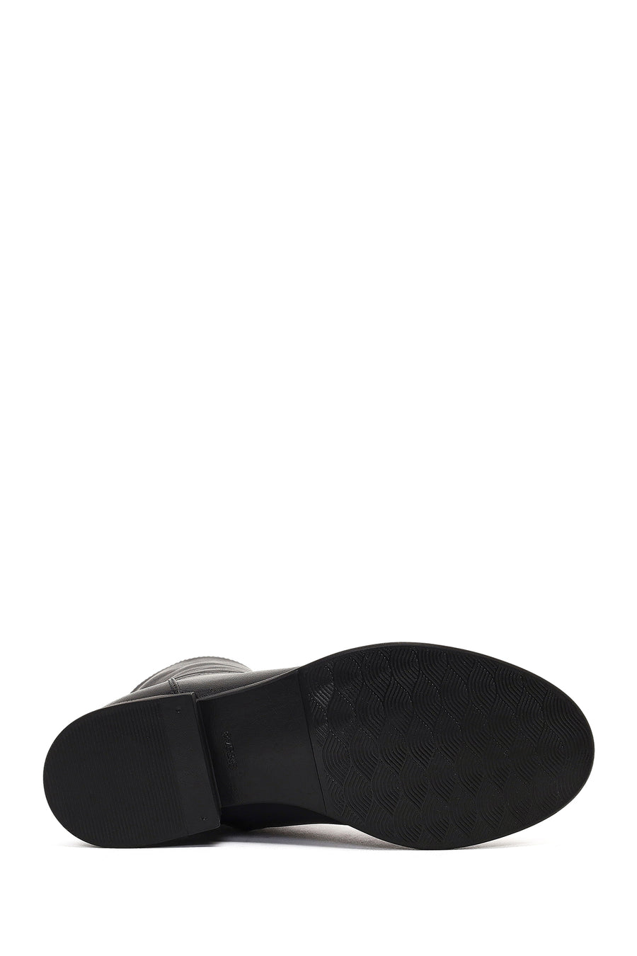 Women's Black Zippered Leather Boots