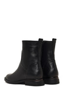 Women's Black Zippered Leather Boots | Derimod