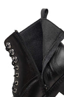 Women's Black Zippered Thick-Soled Leather Ankle Boots | Derimod