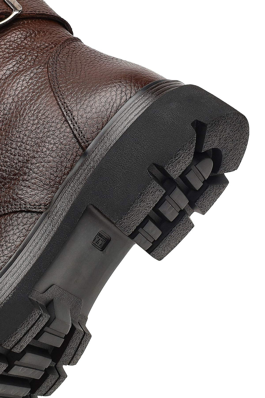 Women's Brown Lace-Up Zipper Leather Ankle Boots