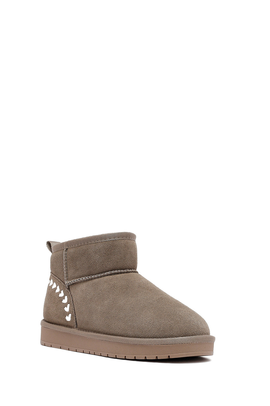 Woman Mink Fur Suede Leather Teddy Bot