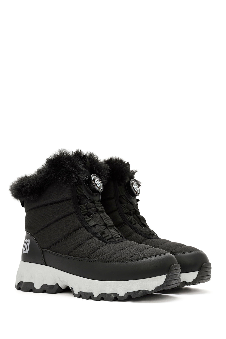 Derimod Dry Woman Black Lace-Up Thick-Soled Outdoor Boots