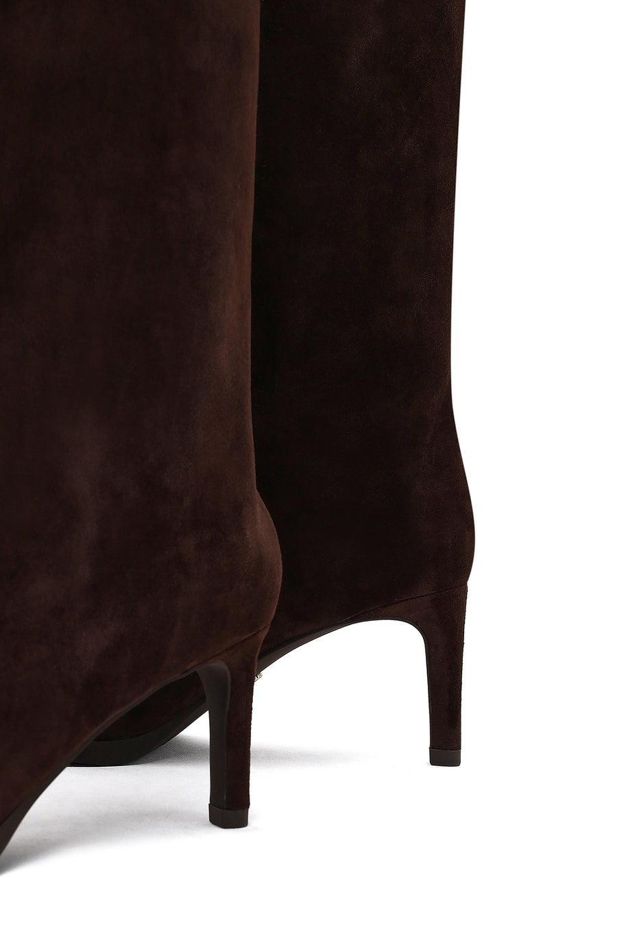 Women's Brown Thin Heeled Suede Leather Boot