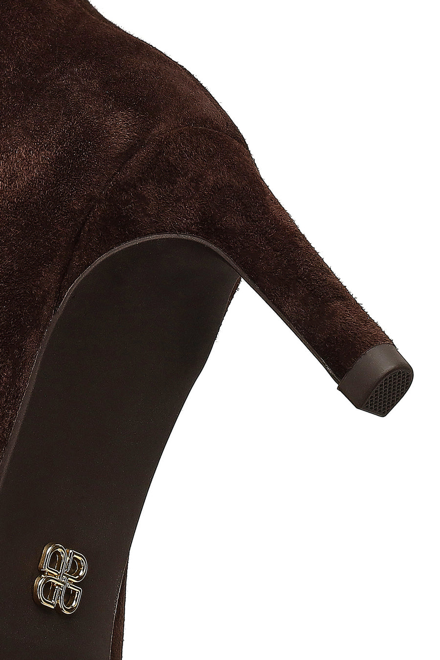 Women's Brown Thin Heeled Suede Leather Boot