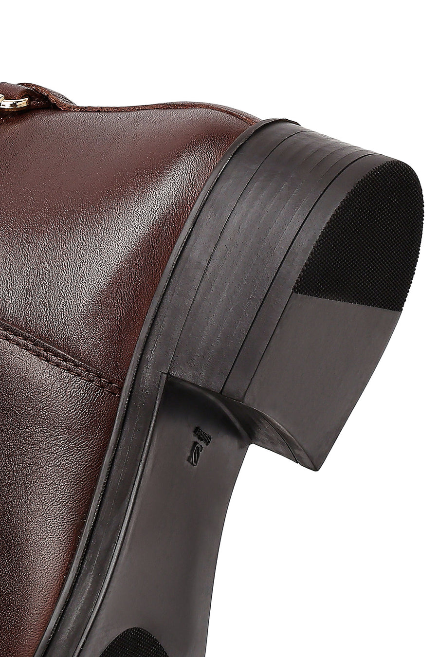 Women's Brown Leather Boots with Accessories