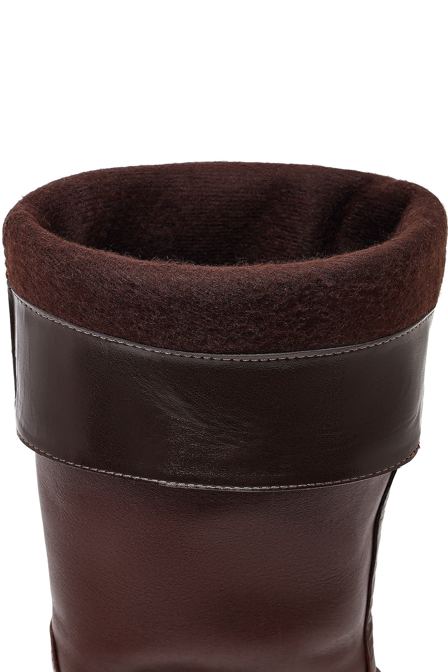 Women's Brown Leather Boots with Accessories