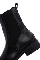 Woman Black Zippered Leather Casual Boots | Derimod