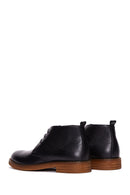 Men's Black Lace-Up Leather Casual Boots | Derimod