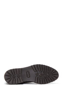 Men's Brown Lace-Up Leather Zippered Casual Boots | Derimod
