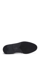 Men's Black Zippered Leather Classic Boat | Derimod