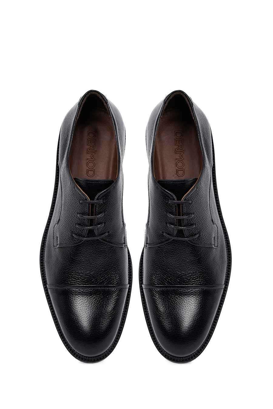 Men's Black Lace-Up Leather Classic Shoes