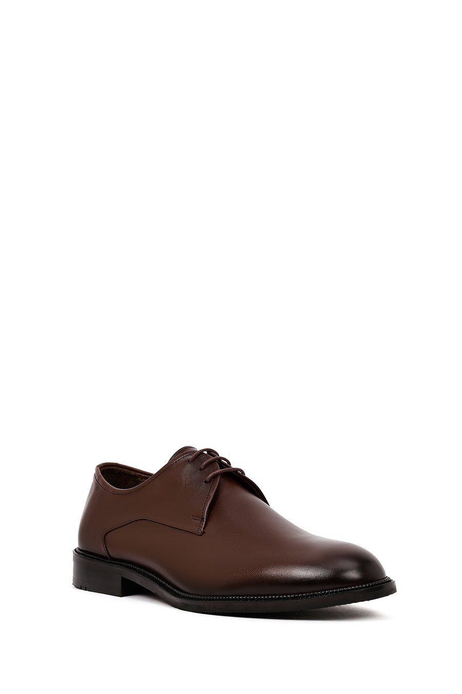 Men's Brown Lace-Up Leather Classic Shoe