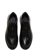 Men's Black Lace Up Leather Sneakers | Derimod