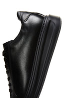 Men's Black Lace Up Leather Sneakers | Derimod