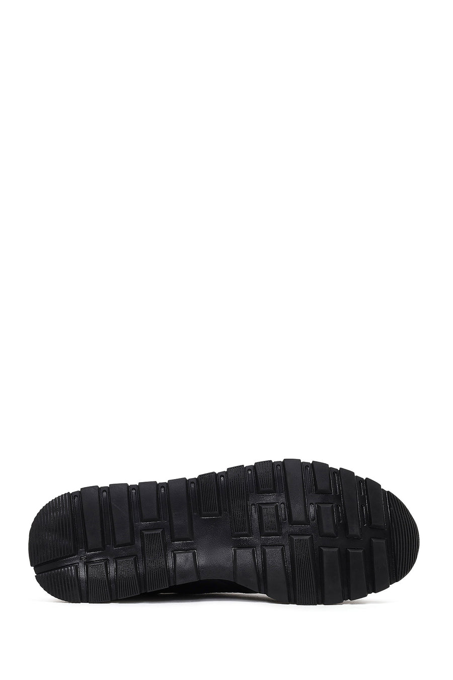 Erkek Siyah Bağcıklı Deri Casual Sneaker