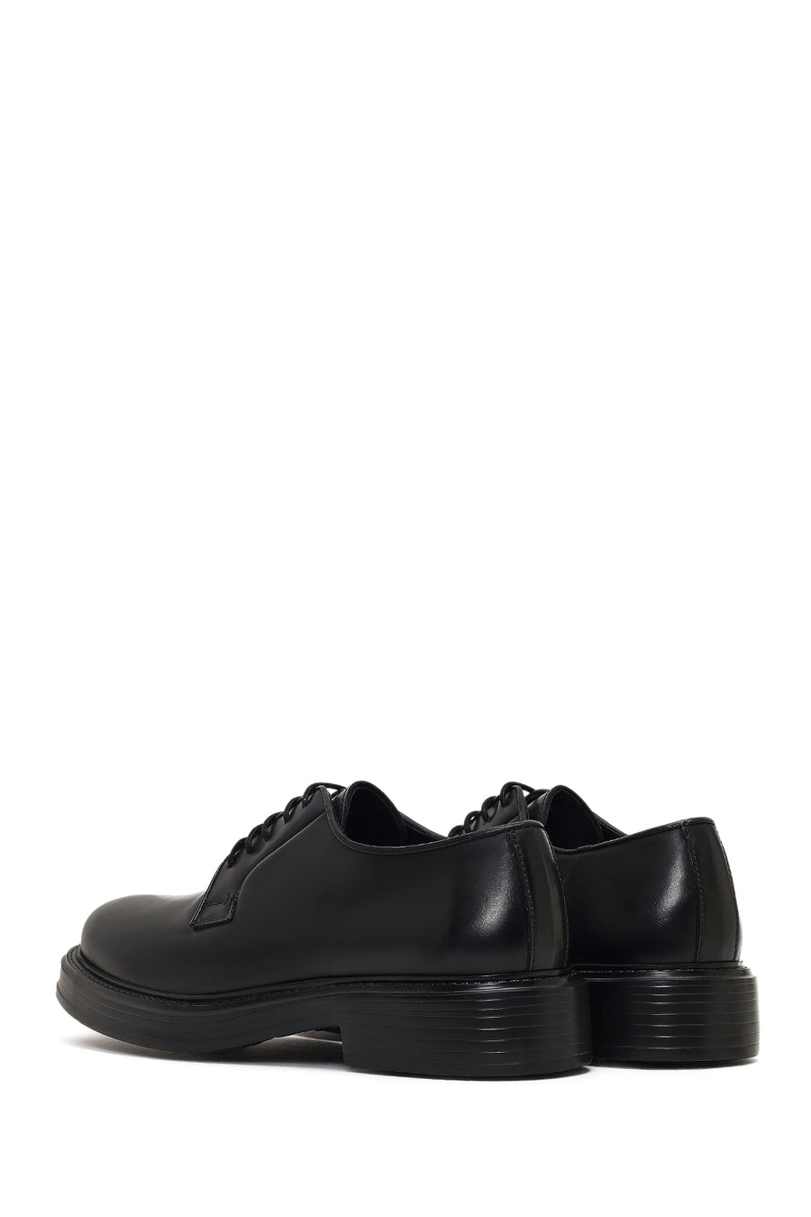 Men's Black Lace-Up Leather Casual Shoes