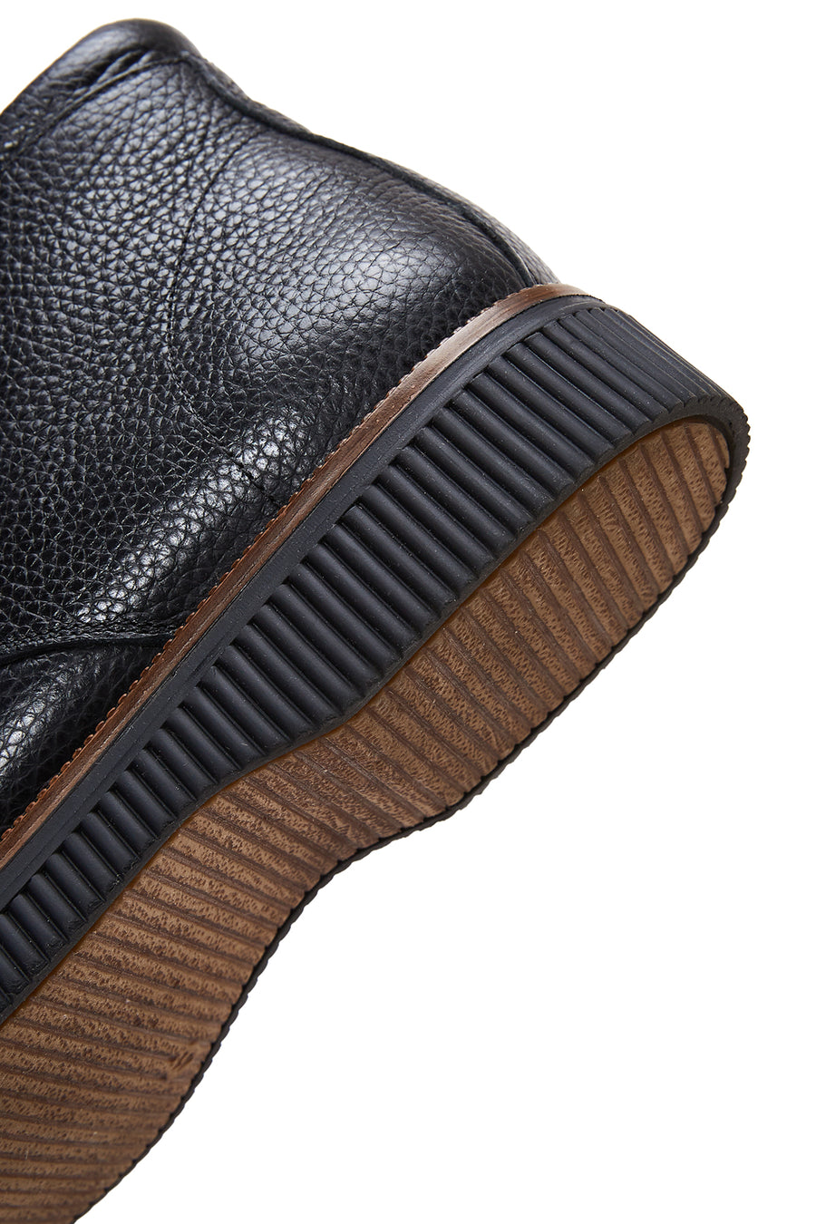 Men's Black Lace-Up Leather Boat