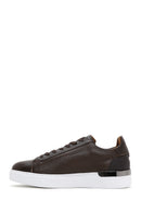 Men's Brown Lace-Up Thick-Soled Leather Sneakers | Derimod