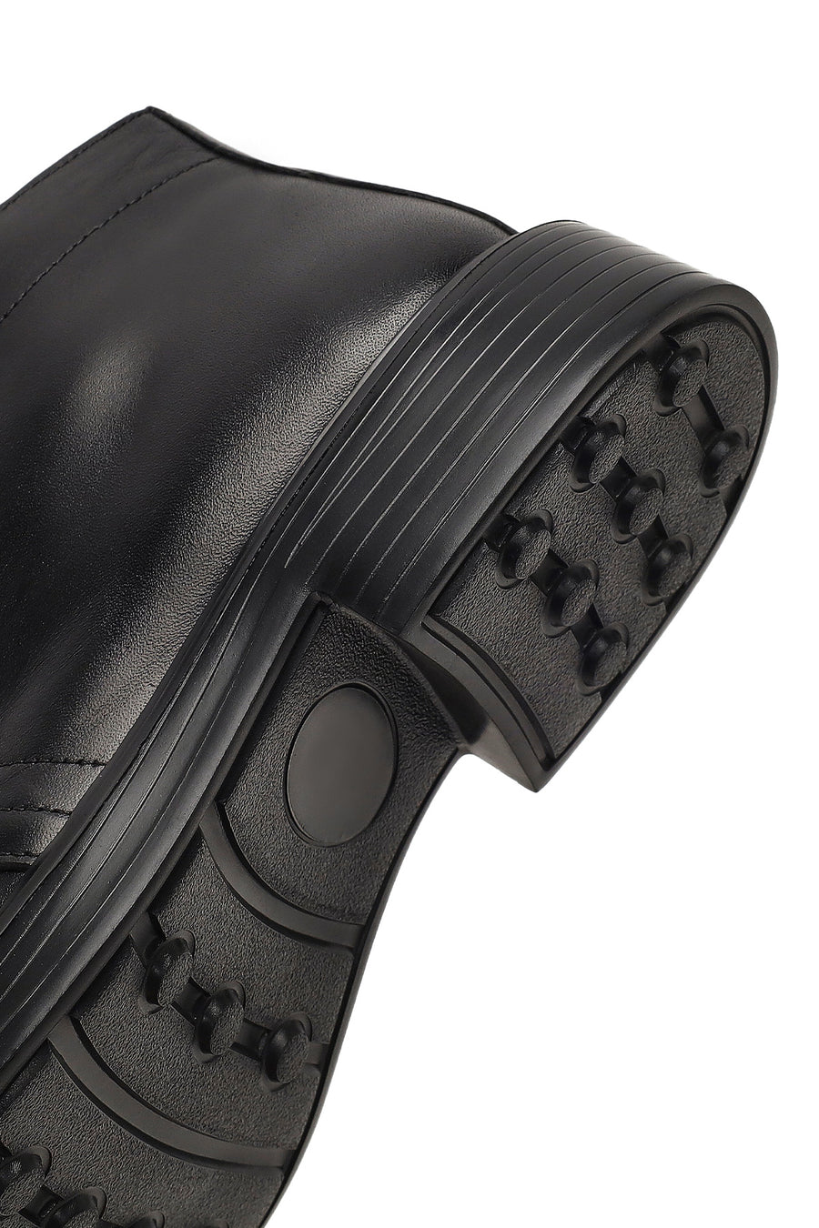 Men's Black Lace-Up Leather Casual Boot