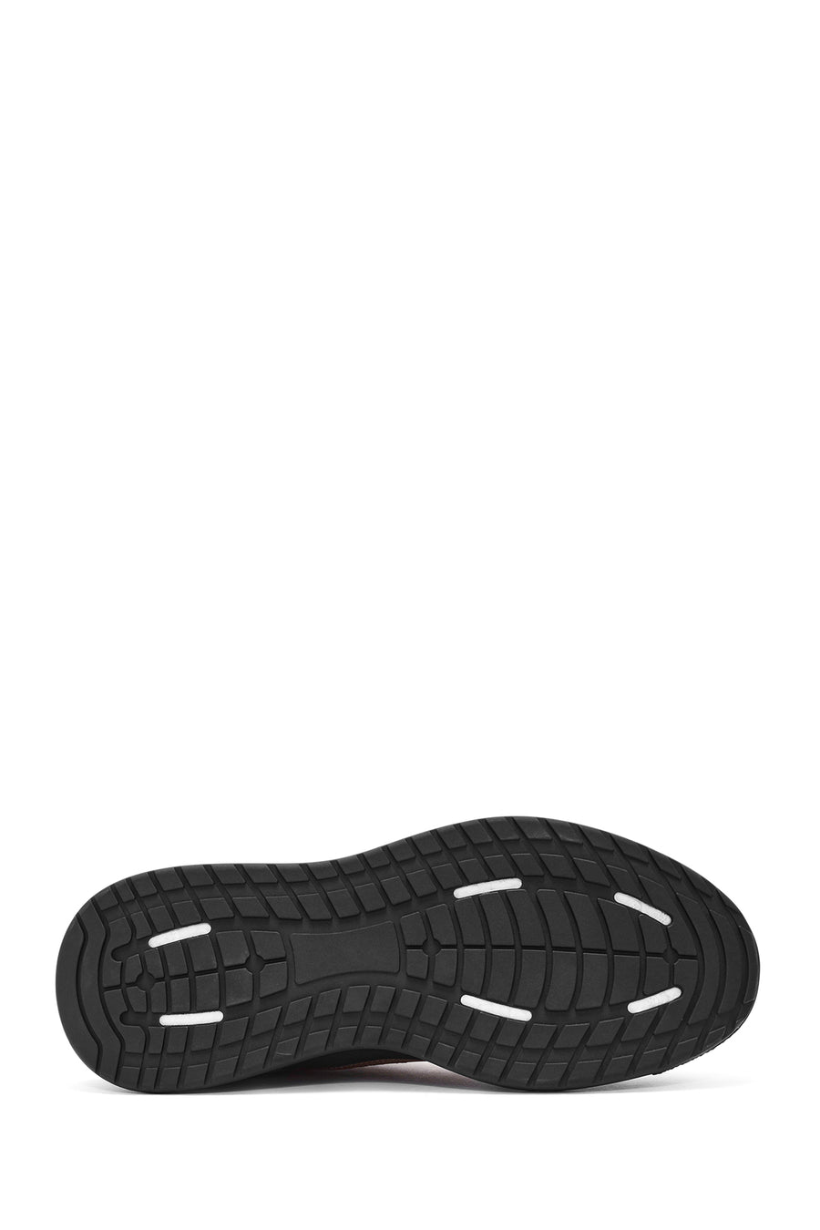 Men's Mink Lace-Up Thick-Soled Nubuck Leather Sneakers