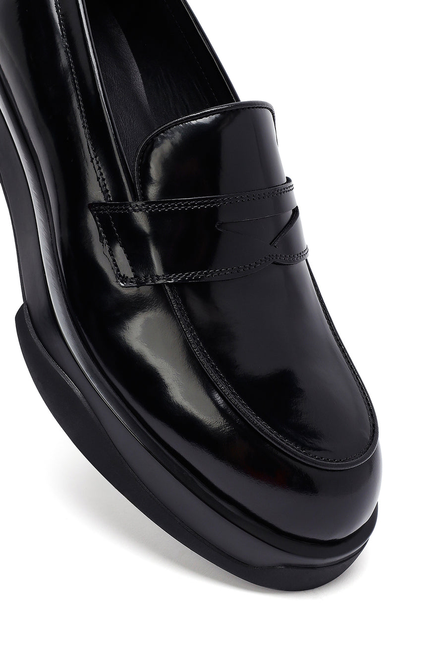 Male Black Leather Loafer