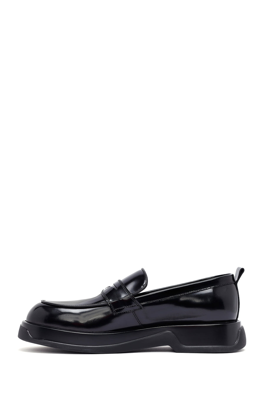 Male Black Leather Loafer