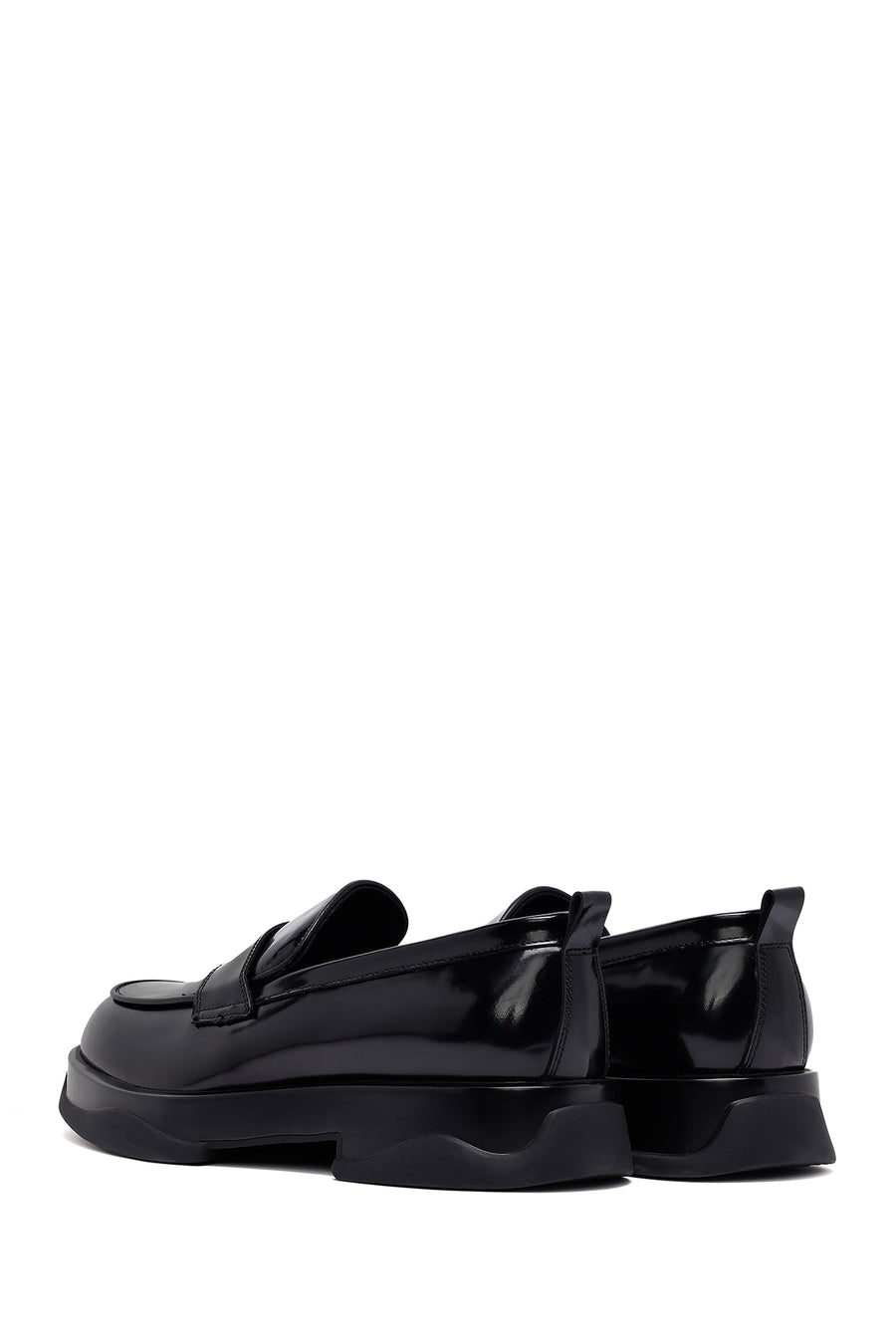 Male Black Leather Loafer