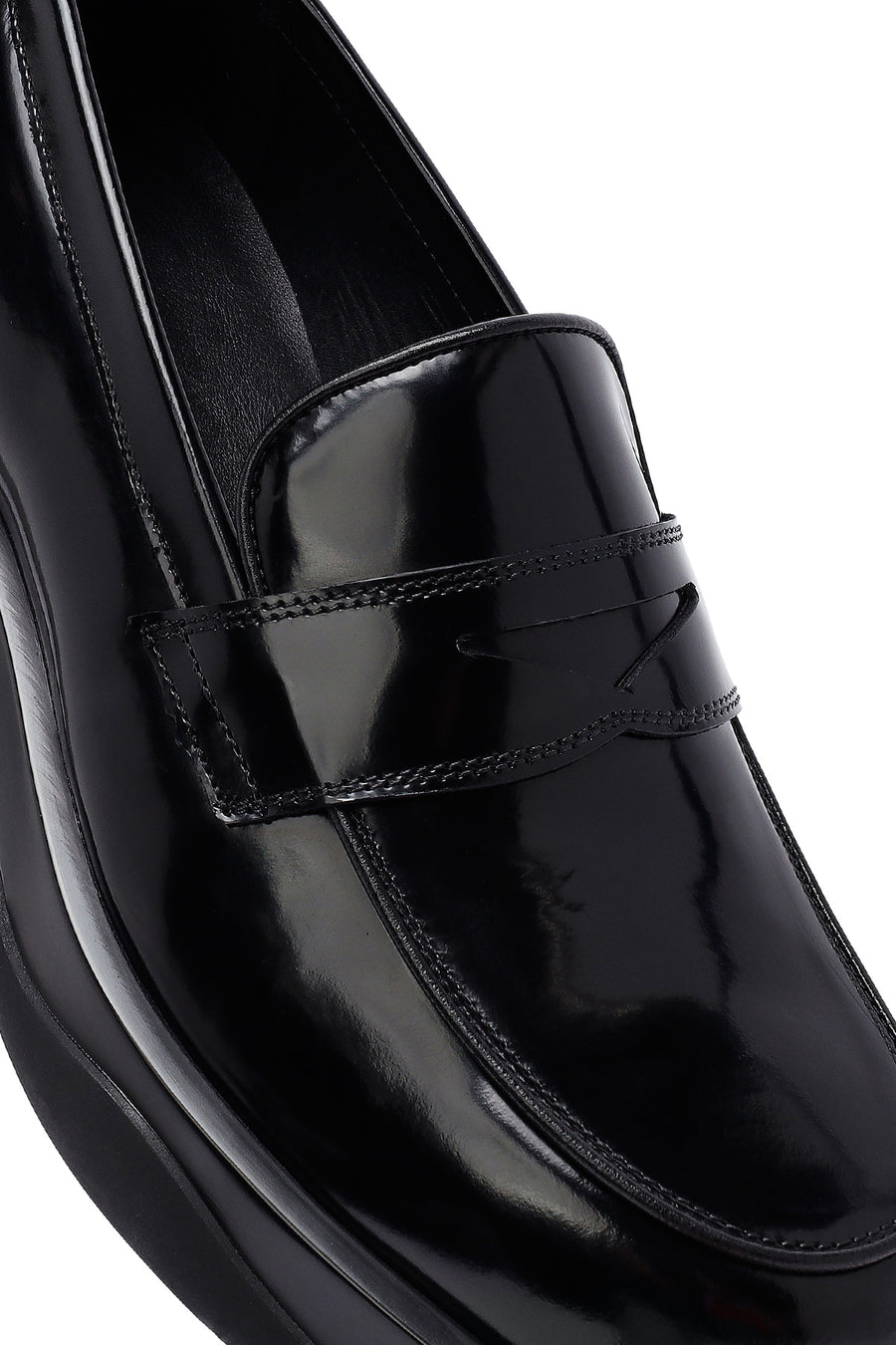 Male Black Leather Loafer