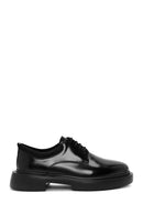 Male Black Leather Thick-Soled Casual Shoes | Derimod