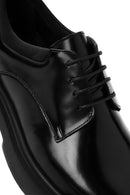 Male Black Leather Thick-Soled Casual Shoes | Derimod