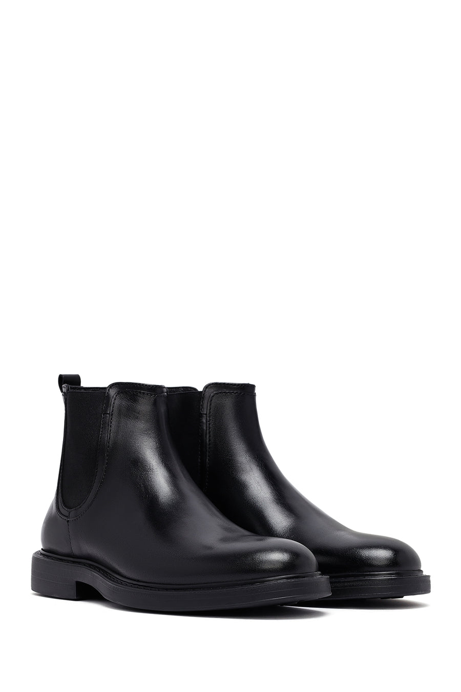 Male Black Leather Chelsea Boots