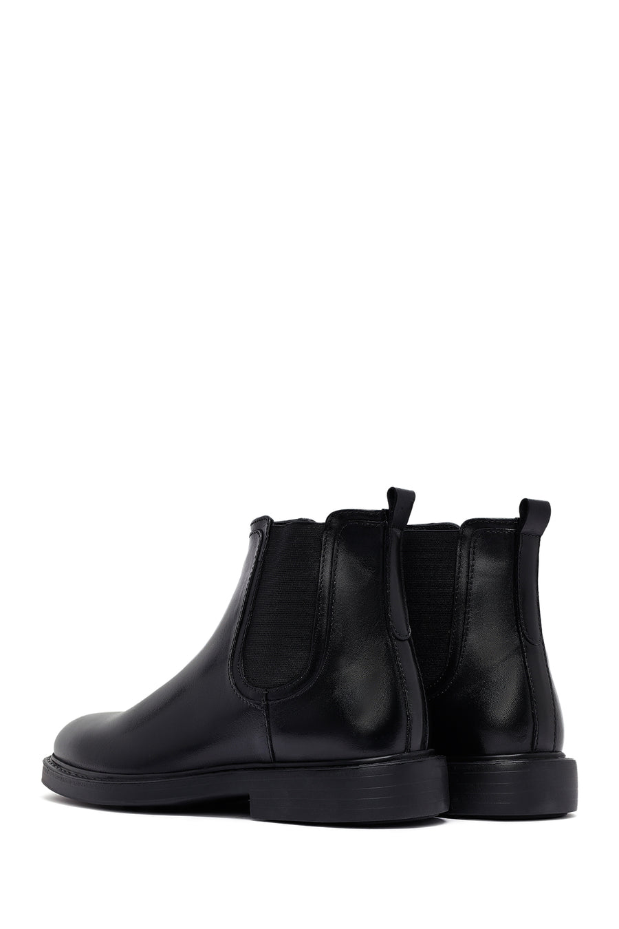 Male Black Leather Chelsea Boots