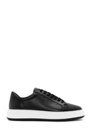 Men's Black Lace Up Leather Sneakers | Derimod