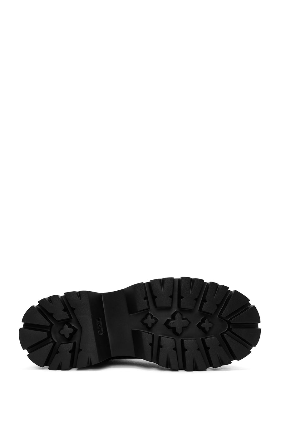 Men's Black Zippered Thick Sole Leather Casual Boots