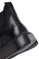 Men's Black Thick Sole Leather Chelsea Boots | Derimod