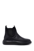 Men's Black Thick Sole Leather Chelsea Boots | Derimod