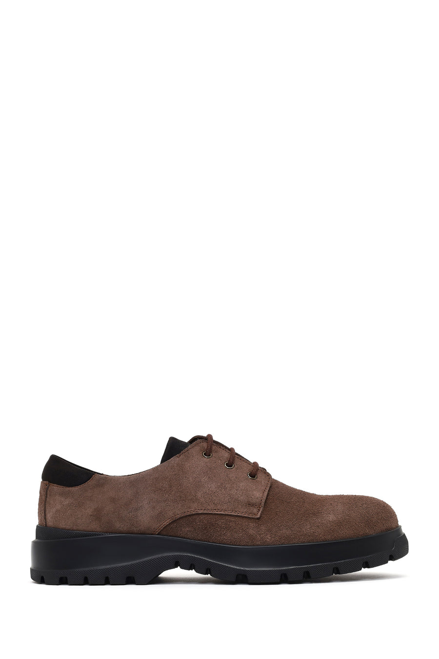 Men's Brown Lace-Up Thick-Soled Suede Leather Casual Shoes 25WFD632010 | Derimod