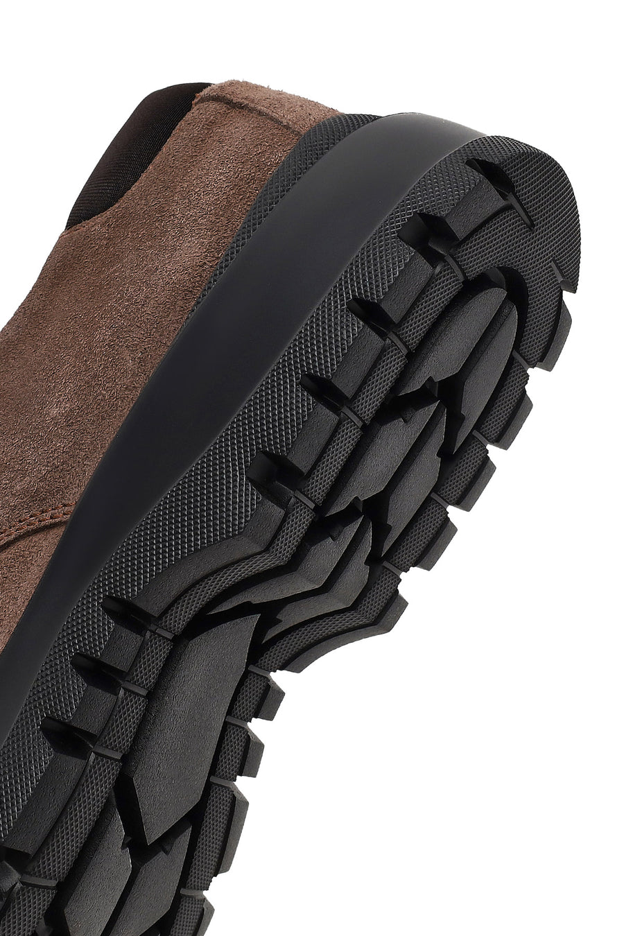 Men's Brown Lace-Up Thick-Soled Suede Leather Casual Shoes