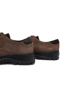 Men's Brown Lace-Up Thick-Soled Suede Leather Casual Shoes | Derimod