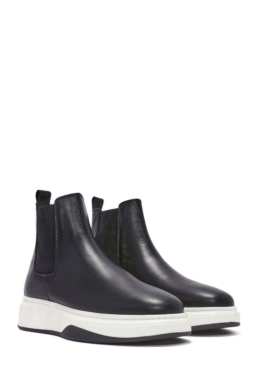 Male Black Leather Chelsea Boots