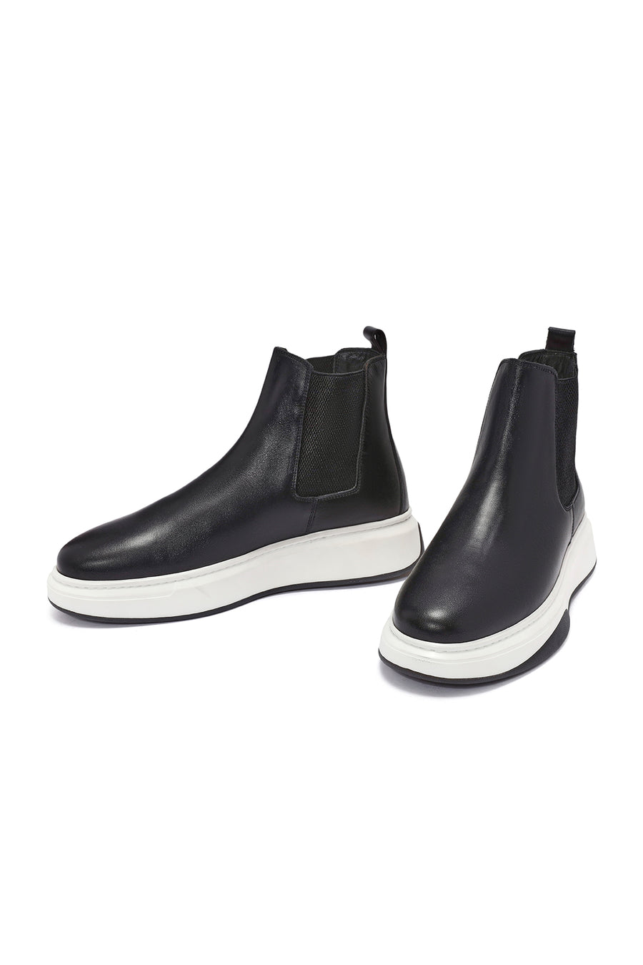 Male Black Leather Chelsea Boots
