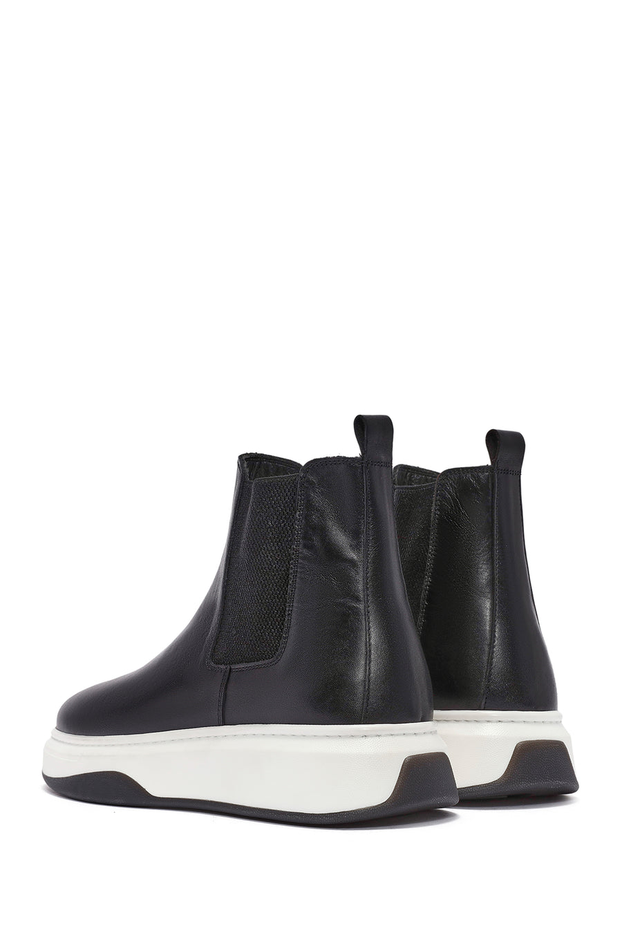 Male Black Leather Chelsea Boots