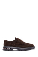 Men's Brown Lace-Up Thick-Soled Suede Leather Casual Shoes | Derimod