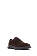 Men's Brown Lace-Up Thick-Soled Suede Leather Casual Shoes | Derimod