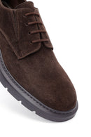 Men's Brown Lace-Up Thick-Soled Suede Leather Casual Shoes | Derimod