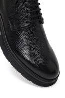 Men's Black Lace-Up Thick-Soled Leather Casual Shoe | Derimod